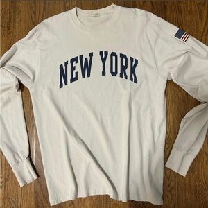 White Brandy Melville John Galt long sleeve shirt long sleeve tshirt One Size